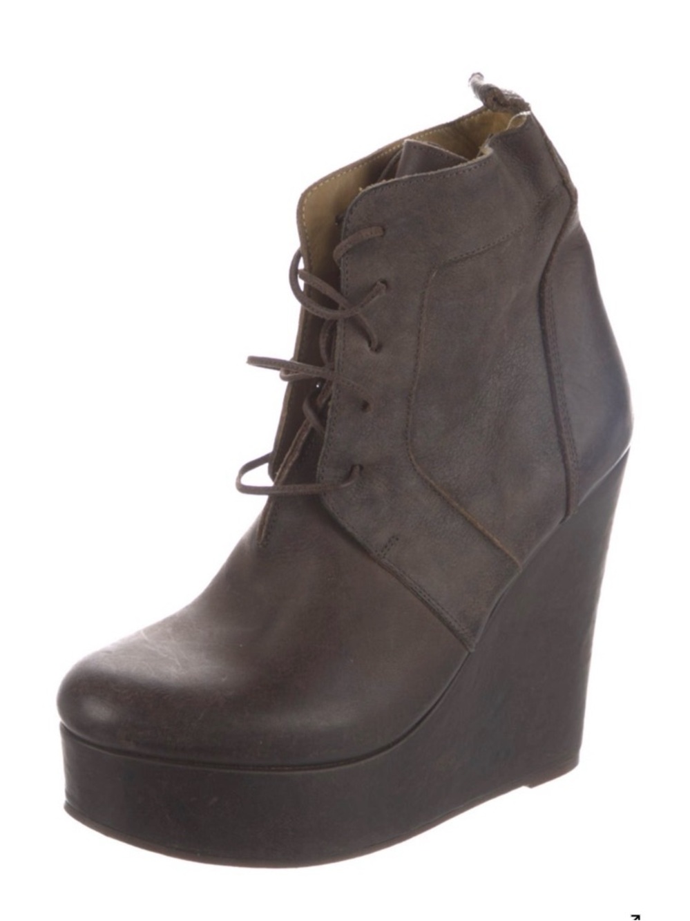 Billy Reid Brown platform Ankle Boots - Lace-Up
